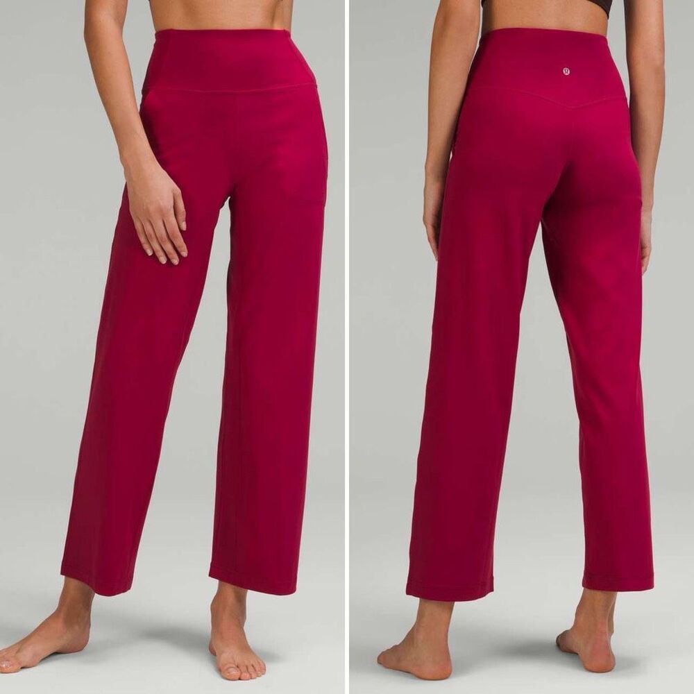 Lululemon Align High-Rise Wide Leg Pant with Pockets in Pomegranate Size 6